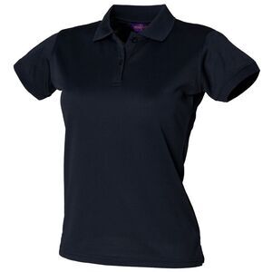 Henbury Womens/Ladies Coolplus® Fitted Polo Shirt / Navy